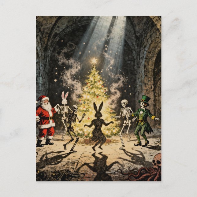 Multiple Holidays Spooky Party Vykort (Framsida)