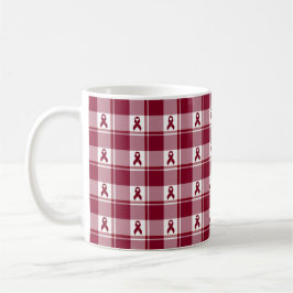 Multiple Myeloma Cancer Awareness Plaid Mug Kaffemugg