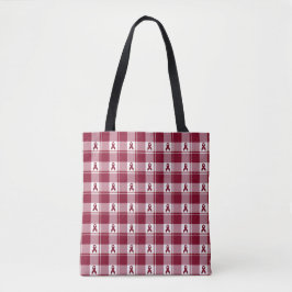 Multiple Myeloma Cancer Awareness Plaid Tote Tygkasse
