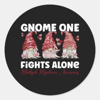 Multiple Myeloma Cancer Burgundy Ribbon Gnome Runt Klistermärke