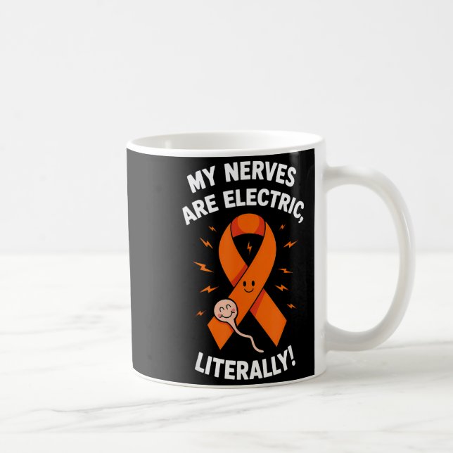 Multiple Sclerosis Awareness 2025 -orange Ribbon_  Kaffemugg (Höger)