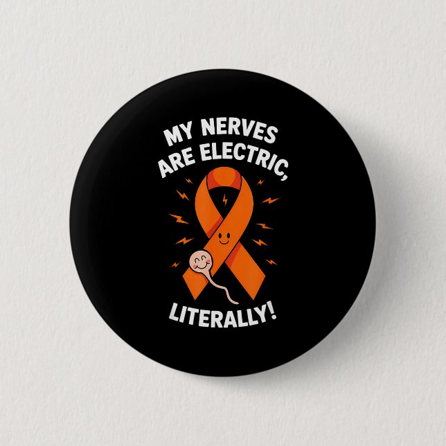 Multiple Sclerosis Awareness 2025 -orange Ribbon_  Knapp (Framsida)