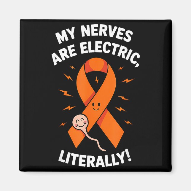 Multiple Sclerosis Awareness 2025 -orange Ribbon_  Magnet (Framsidan)