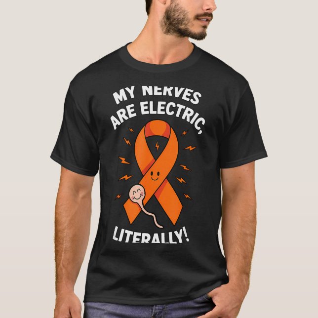 Multiple Sclerosis Awareness 2025 -orange Ribbon_  T Shirt (Framsida)