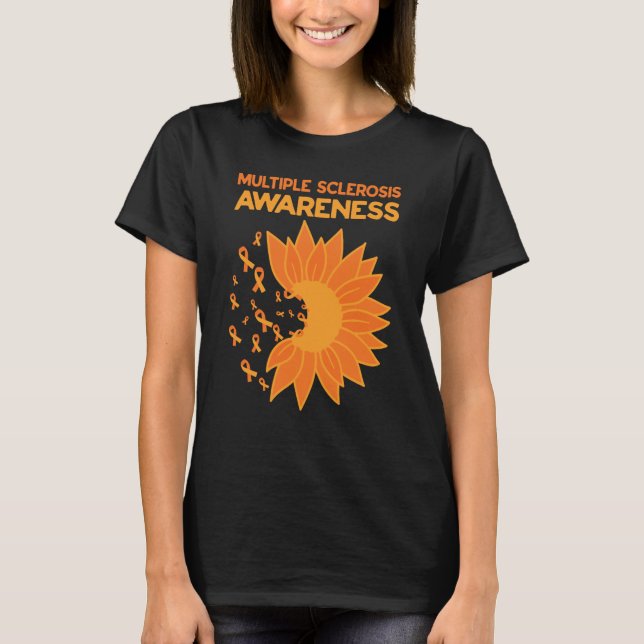 Multiple Sclerosis Awareness Month Orange Ribbon a T Shirt (Framsida)