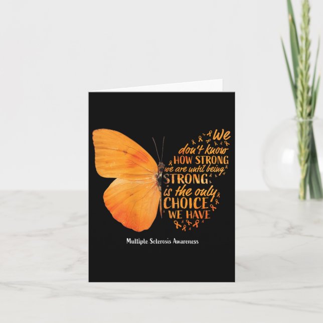Multiple Sclerosis Awareness Women Mom Cute Butter Kort (Framsida)