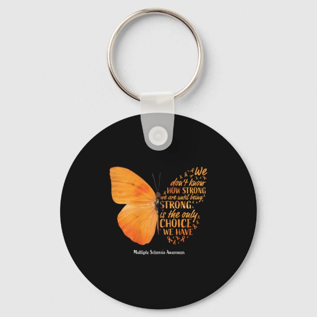 Multiple Sclerosis Awareness Women Mom Cute Butter Nyckelring (Framsida)