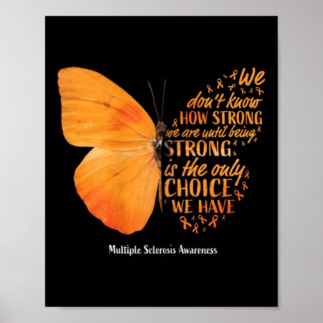 Multiple Sclerosis Awareness Women Mom Cute Butter Poster (Framsidan)