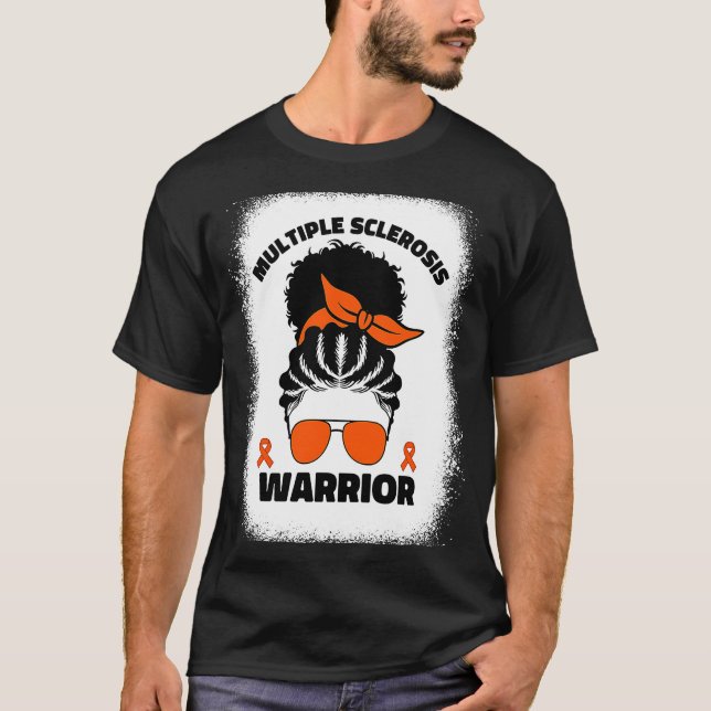Multiple Sclerosis Warrior For Afro Black Women Ms T Shirt (Framsida)