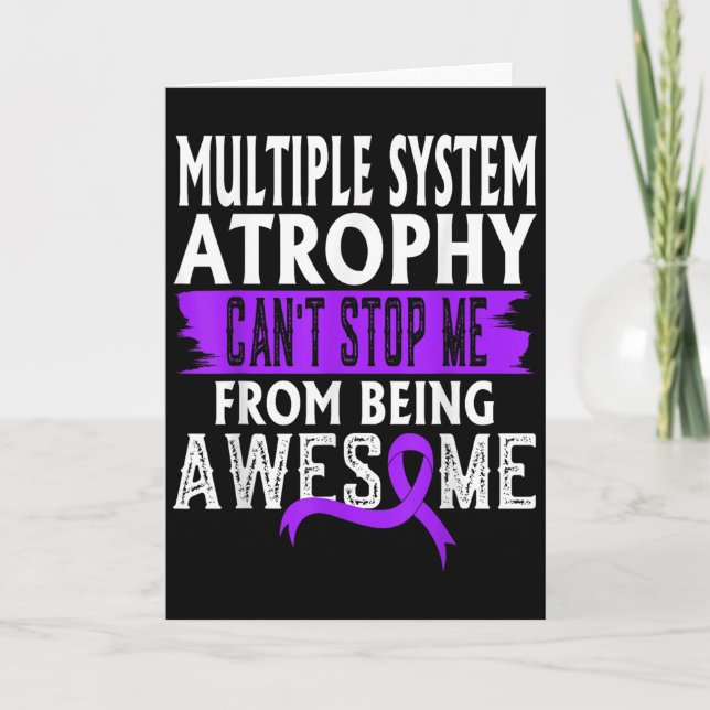 Multiple System Atrophy Msa Awareness Can't Stop M Kort (Framsida)