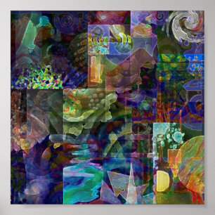Multiplex- baksida täcker Collage Poster