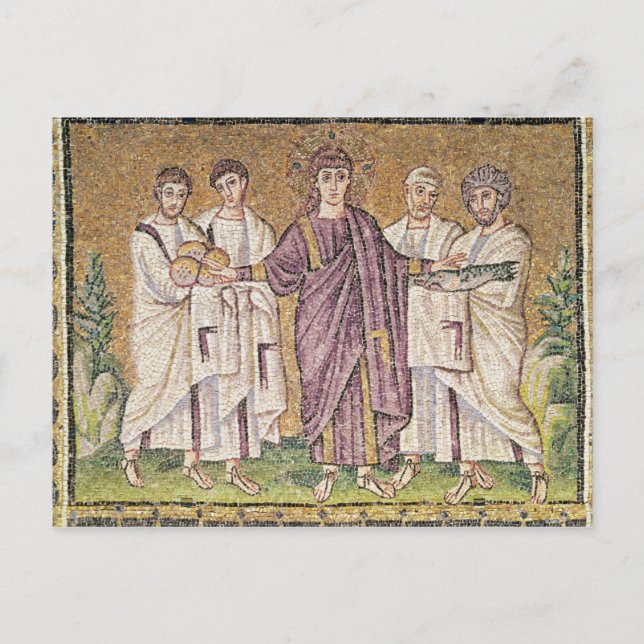 Multiplikation av bröd och fiske vykort (Framsida)