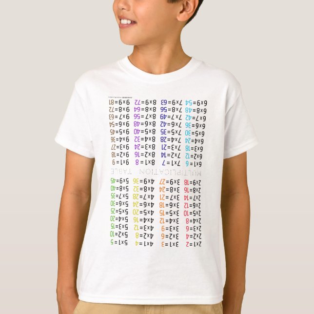Multiplikation Bord T-Shirt (Framsida)