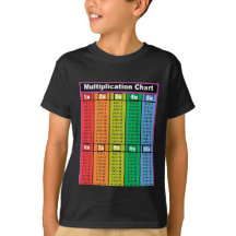 Multiplikation Bord Times 1 till 10 Kids T-Shirt 