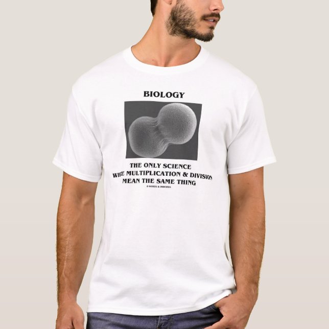 Multiplikation för biologivetenskapsuppdelning t shirt (Framsida)