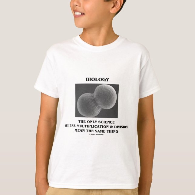 Multiplikation för biologivetenskapsuppdelning tee shirt (Framsida)