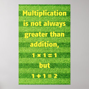Multiplikation och tillägg - Matematisk Poster