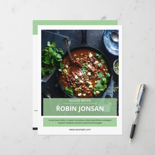 Multipurpose Food Postcard Flyer Template (Fram/Back In Situ)