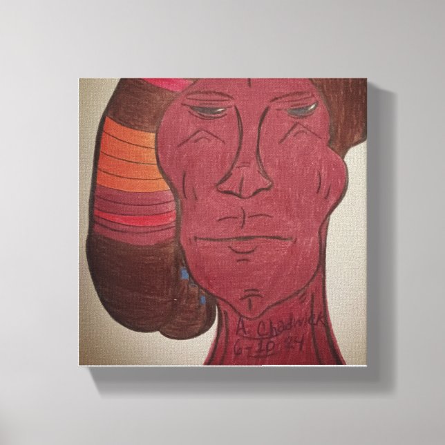 Multiracial Art Stretched Canvas Print (Framsida)