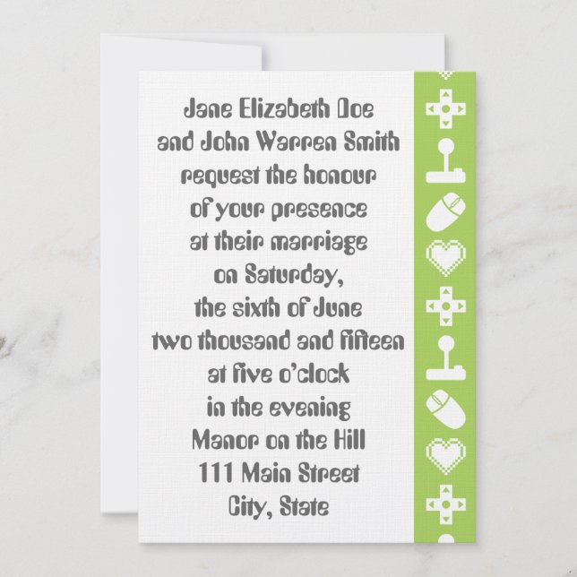 Multispelarläge i Peridot Wedding-inbjudan Inbjudningar (Framsida)