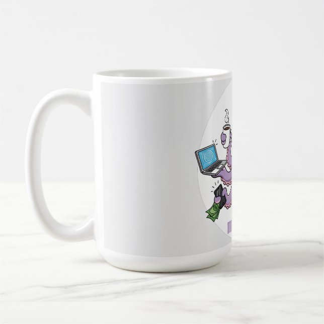 Multitasker – Rolig Kaotisk Bläckfisk Mörk Humor  Kaffemugg (Vänster)