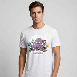 Multitasker – Rolig Kaotisk Bläckfisk Mörk Humor T Shirt