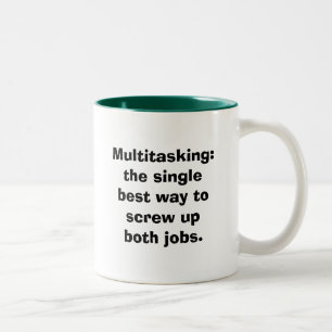 Multitasking: den bäst singeln långt att skruva Två-Tonad mugg
