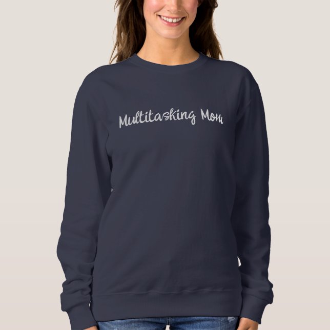 Multitasking Mamma,Modern Mamma, skript,Mors dag T Shirt (Framsida)