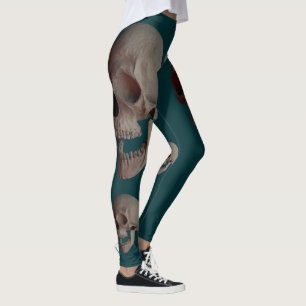 Multitude av att skratta människadöskallar leggings