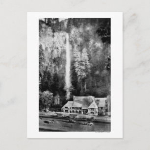 Multnomah Falls and Lodge Photograph Vykort