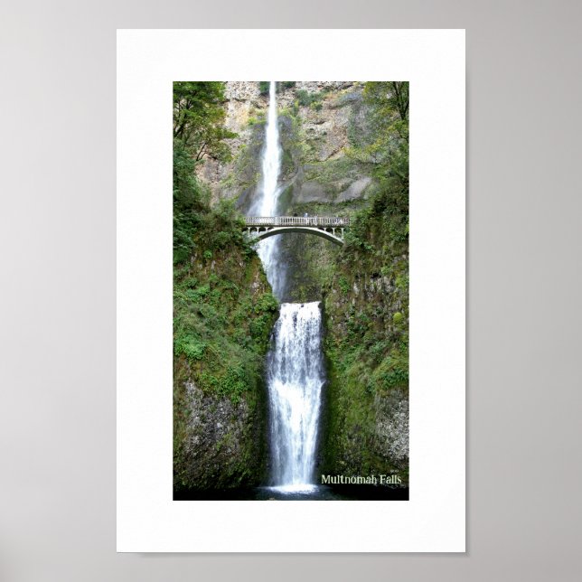 Multnomah Falls Columbia River, ELLER Poster (Framsidan)
