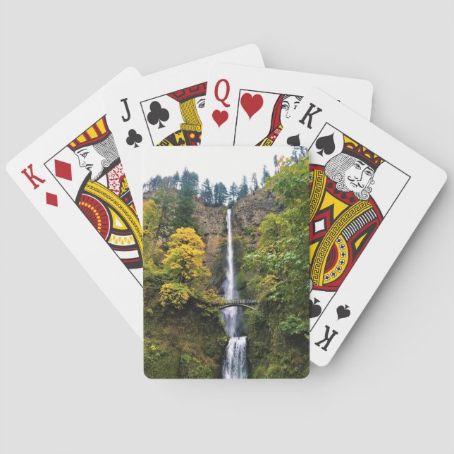 Multnomah Falls, Columbia River Gorge, Oregon Casinokort (Baksidan)