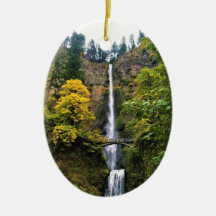 Multnomah Falls, Columbia River Gorge, Oregon Julgransprydnad Keramik
