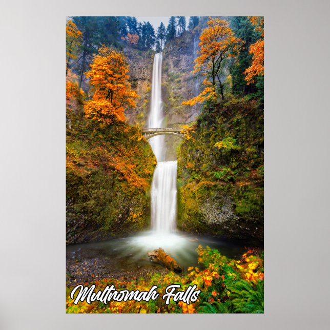 Multnomah Falls, Columbia River Gorge, Oregon Poster (Framsidan)
