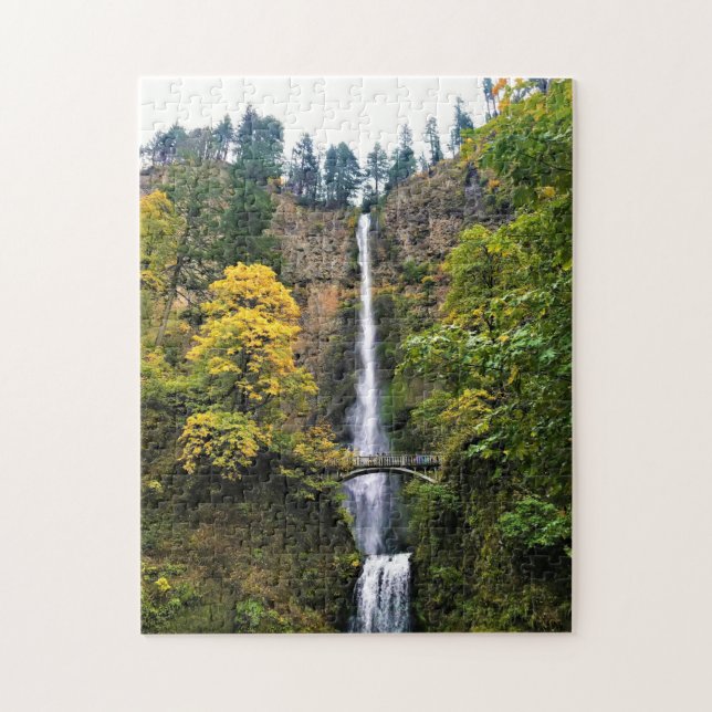 Multnomah Falls, Columbia River Gorge, Oregon Pussel (Vertikal)