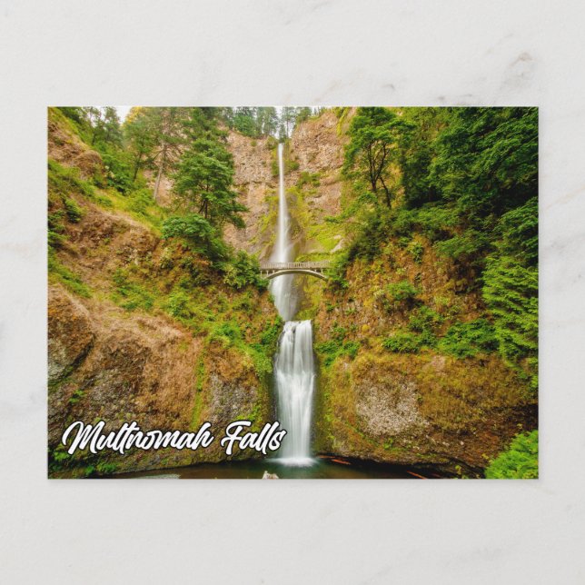 Multnomah Falls, Columbia River Gorge, Oregon Vykort (Framsida)