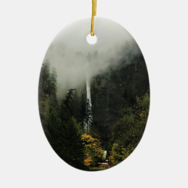 Multnomah Falls, ELLER Julgransprydnad Keramik (Framsidan)