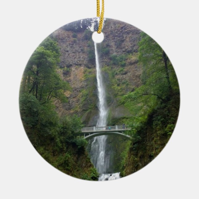 Multnomah Falls, ELLER Julgransprydnad Keramik (Framsidan)