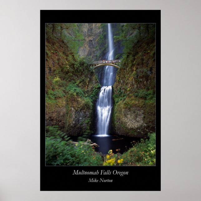 Multnomah Falls Oregon Poster (Framsidan)