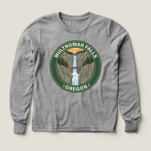 Multnomah Falls Oregon T Shirt (Design framsida)