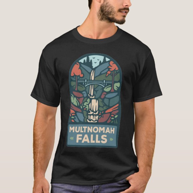 MULTNOMAH FALLS OREGON  T SHIRT (Framsida)
