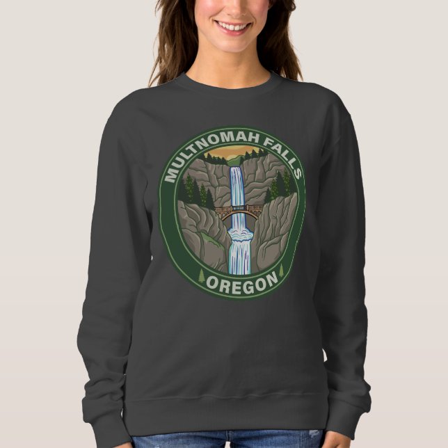 Multnomah Falls Oregon T Shirt (Framsida)