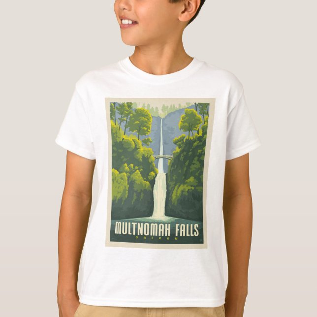 Multnomah Falls | Oregon T Shirt (Framsida)