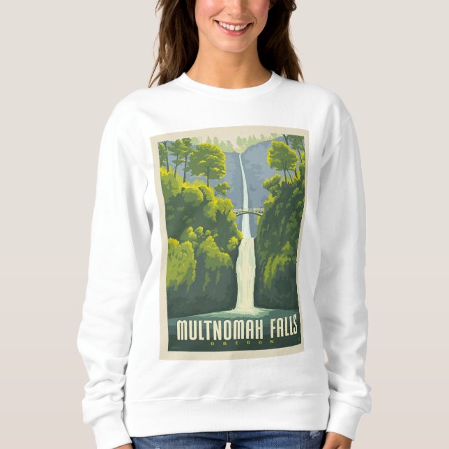 Multnomah Falls | Oregon T Shirt (Framsida)
