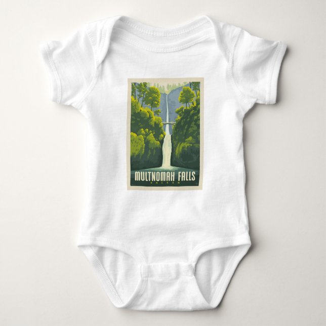 Multnomah Falls | Oregon T Shirt (Framsida)