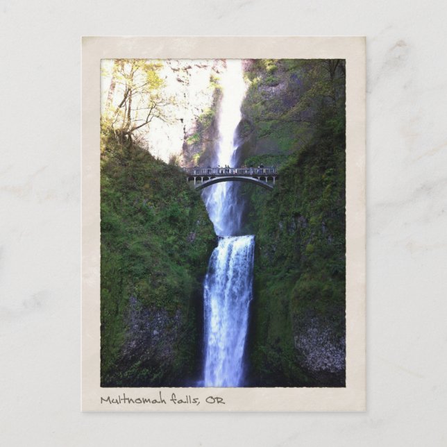 Multnomah Falls, Oregon Vykort (Framsida)