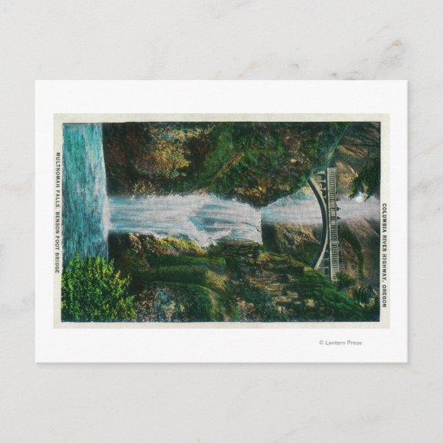 Multnomah Falls på Columbia River Vykort (Framsida)