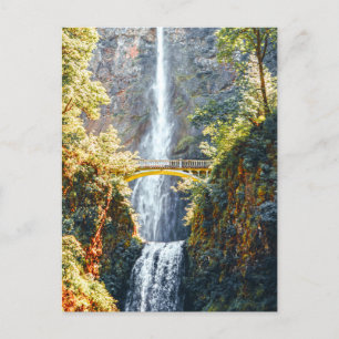 Multnomah Falls-Portland Oregon-Travel Photography Vykort