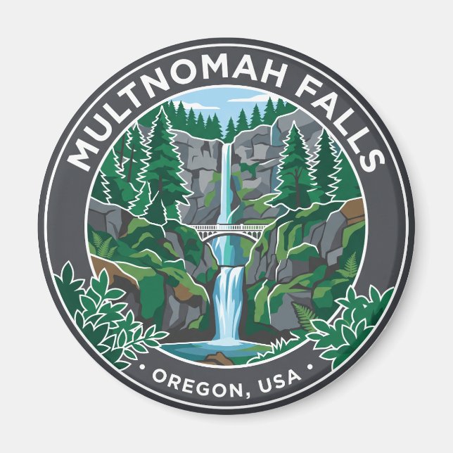 Multnomah Falls USA Magnet (Framsidan)