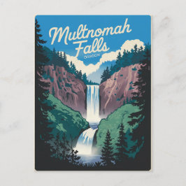 Multnomah Falls vintage-retro  Vykort